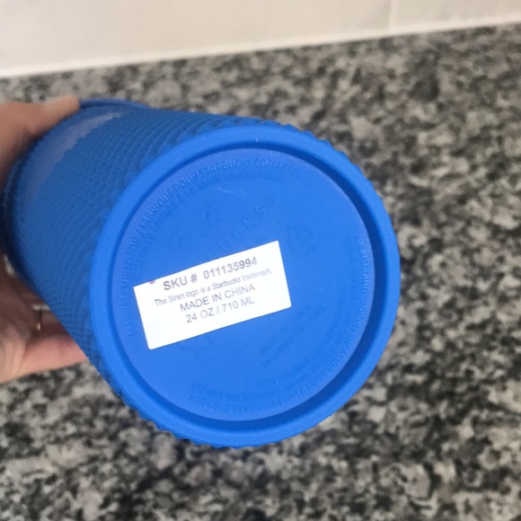 💙HP💙 NWT Starbucks Studded Blue Exclusive & Rare Tumbler 24oz - Picture 3 of 8